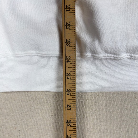 Vtg Jerzees Chicago Sweatshirt Men's XL White Graphic Windy City USA Made 90s - Picture 8 of 9